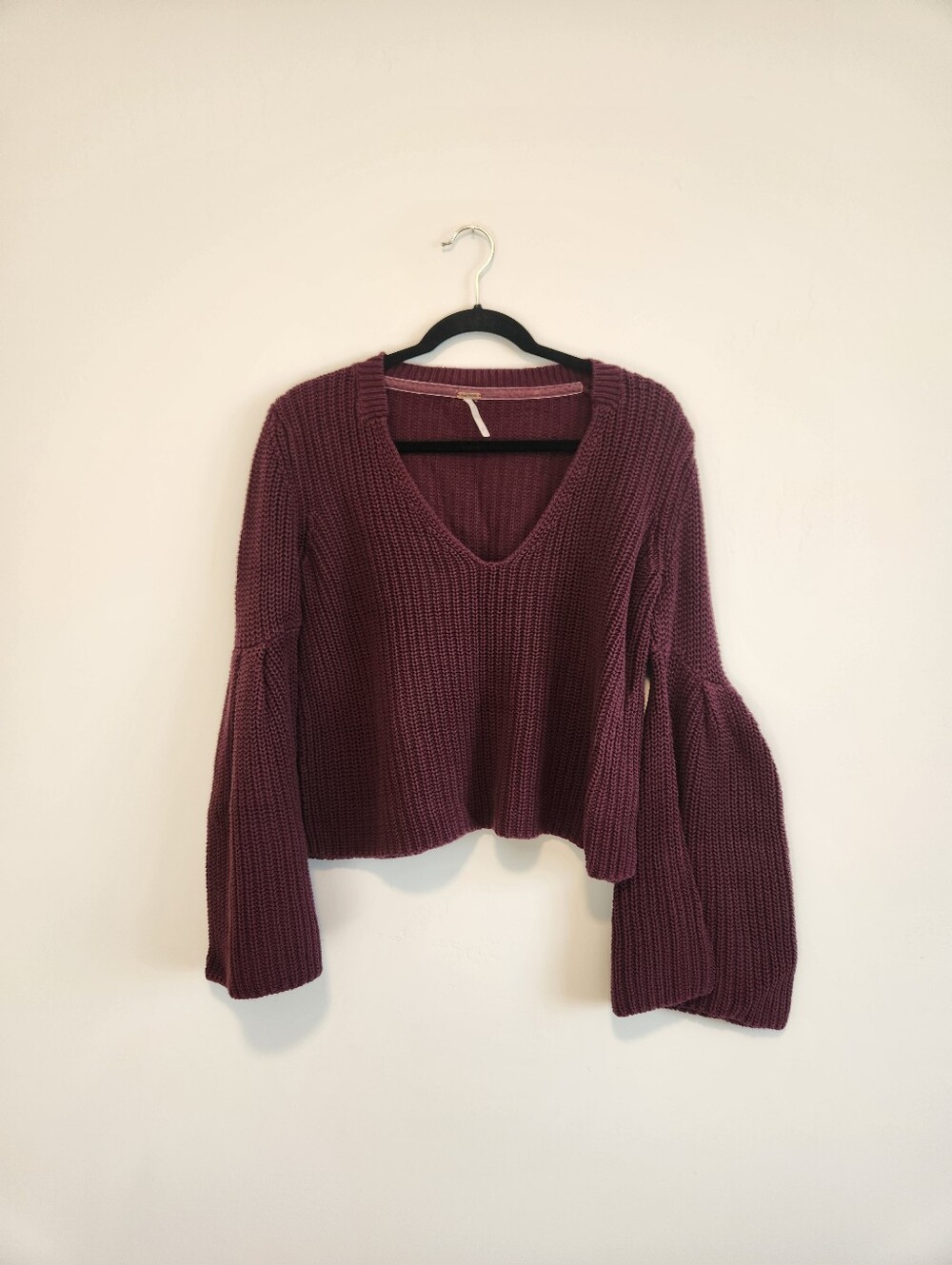 Free People Damsel Sweater Belle Sleeve Size Small - Picture 2 of 8